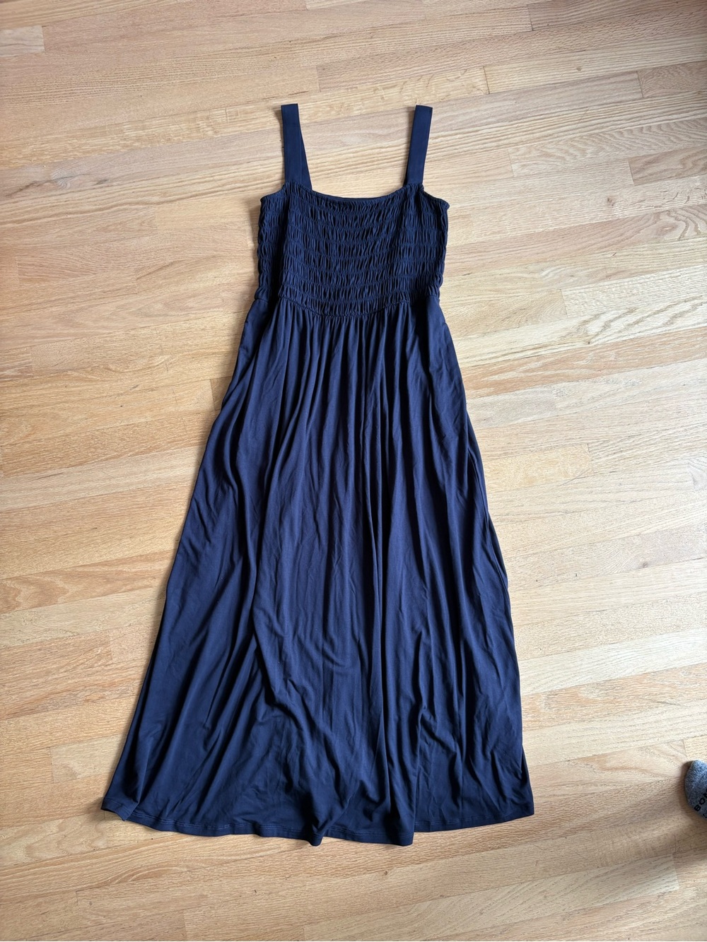 Boden Navy Smocked Strap Maxi Dress